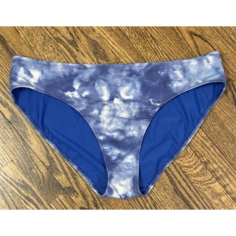 LULULEMON Sunshine Ahead Mid Rise SWIM Bottom In Spray Dye BLUE Size 10